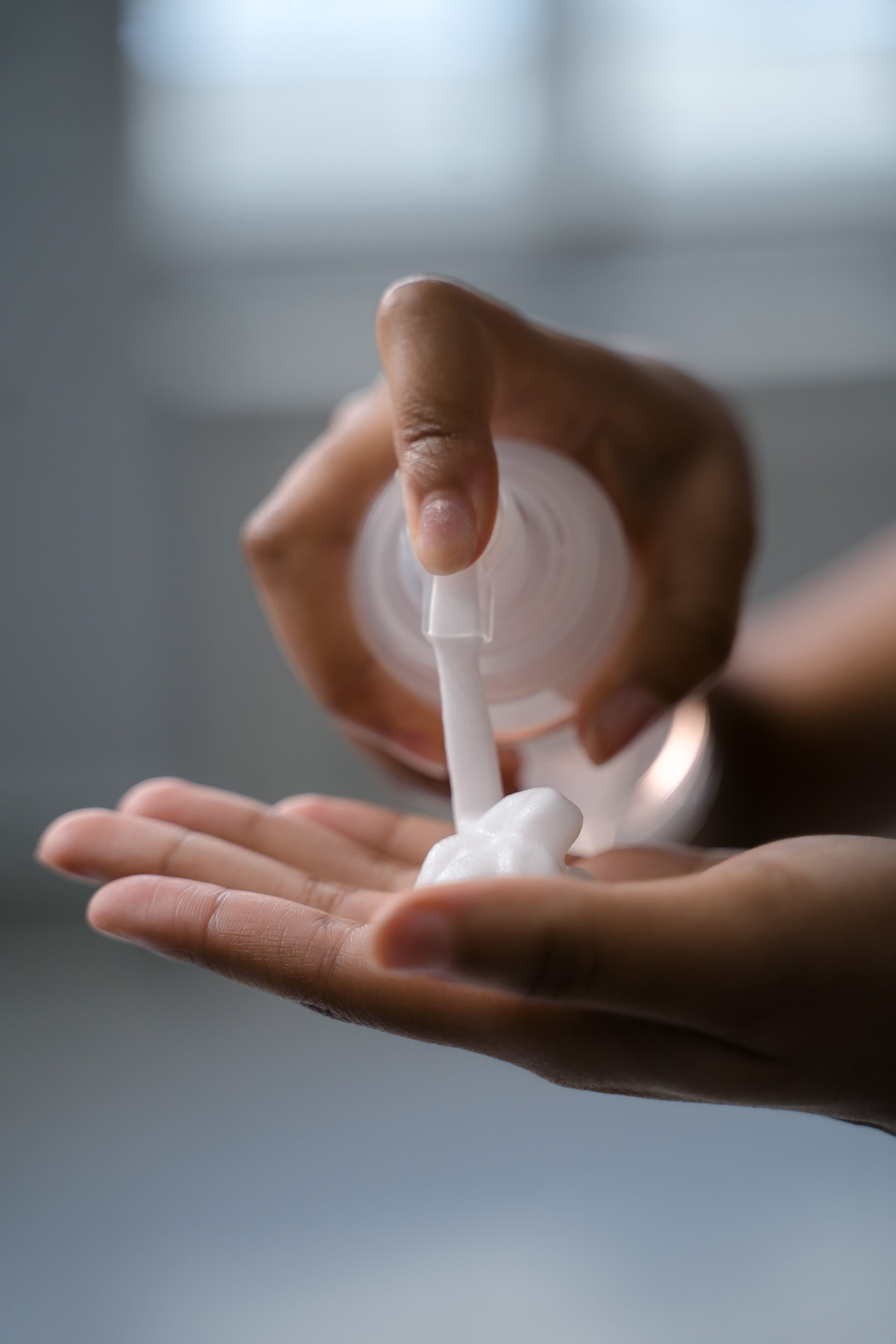 Applying a gentle cleanser